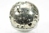 Polished Pyrite Sphere - Peru #228359-1